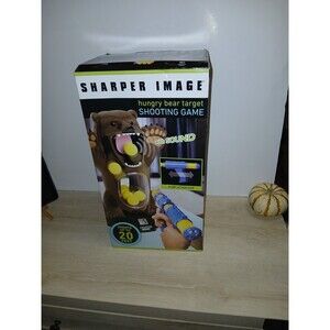 Sharper Image Hungry Bear Target Shooting Game With Box Launcher & 8 Foam Balls